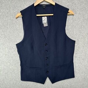 Express Mens Navy Blue Suit Vest Size S Adjustable Back Cinch Formal Wedding New